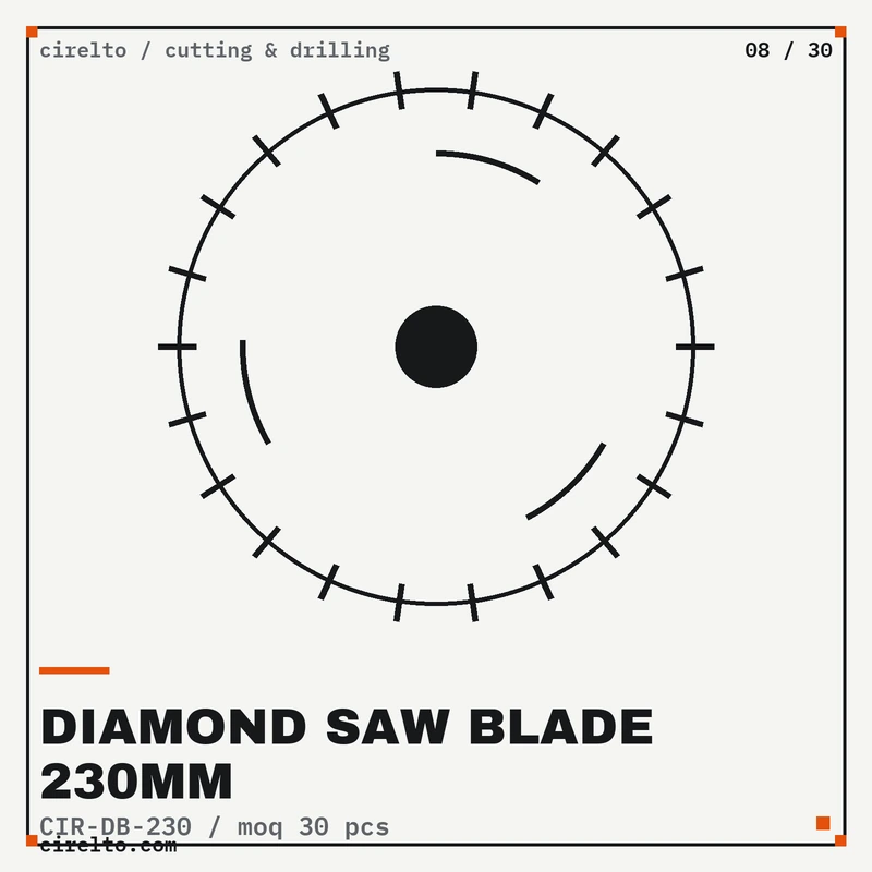 Diamond Saw Blade 230mm, Cutting & Drilling wholesale supply
