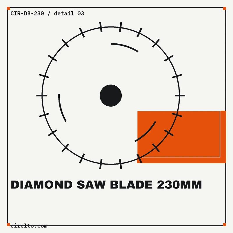 diamond saw blade 230mm, cutting & drilling, view 3, thumbnail 3